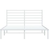 vidaXL Kovinski posteljni okvir z vzglavjem bel 120x190 cm | Shoptok.si