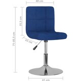  Okretne blagovaonske stolice od tkanine 4 kom plave | shoptok.hr