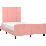  Okvir za krevet s uzglavljem ružičasti 120 x 200 cm baršunasti | shoptok.hr