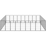  Ograda za pse s 32 panela crna 50 x 100 cm čelik obložen prahom | Eponuda.com