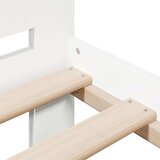  Posteljni okvir brez vzmetnice bel 75x190 cm trdna borovina, (21525453) | Shoptok.si