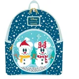 disney snowman minnie mickey snow globe mini backpack ( 050570 )