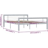  Okvir za krevet sivo-bijeli metalni 120 x 200 cm | shoptok.hr