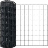 Euro ograda 0,4 x 50 m Željezo prekriveno PVC-om Siva | shoptok.hr