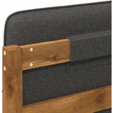  Krevetni okvir s tapiciranim uzglavljem Prirodna i tamnosiva - Prirodna i tamnosiva 100 x 200 cm | shoptok.hr