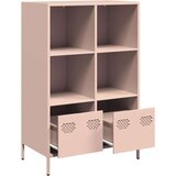 vidaXL Visoka komoda ružičasta 68x39x103,5 cm čelik | shoptok.hr