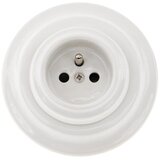  Reblig - Porcelanska retro kućna utičnica sa okvirom 250V/16A bela | Eponuda.com