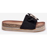 Boto Womens Platform Sandals With Bow And Decorative Brooch Black Lenela | ePonuda.com