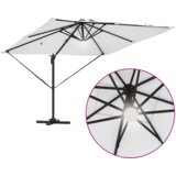 vidaXL Kantilever Roma Suncobran s LED-ima Pijesak 286x285x270 cm Aluminij | shoptok.hr