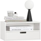 SoBuy stenska nočna omarica v beli barvi v skandinavskem slogu, (20815136) | Shoptok.si