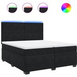  The Living Store Box spring postelja z vzmetnico črna 200x200 cm žamet - Box Spring Postelja, (21491815) | Shoptok.si