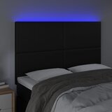  LED uzglavlje crno 144x5x118/128 cm od umjetna koža | Eponuda.com