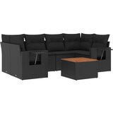  The Living Store Vrtna sedežna garnitura 7-delna z blazinami črn poli ratan - Vrtna Sedežna Garniture, (21453093) | Shoptok.si