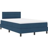 Box Postelja z vzmetnico z vzmetnico Modra 120 x 190 cm blago, (5000126784) | Shoptok.si
