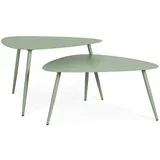 Jeklene vrtne mizice v kompletu 2 ks 73,5x77,5 cm Yvonne –