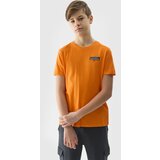 4f Boys' Printed Organic Cotton T-Shirt - Orange | Shoptok.si
