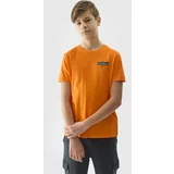 4f Boys' Printed Organic Cotton T-Shirt - Orange