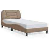 Maison Chic Posteljni okvir - Enojna postelja - Postelja za odrasle z vzglavjem kapučino 90x200 cm umetno usnje-J9599, (21762024) | Shoptok.si