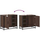 vidaXL Kupaonski ormarić za umivaonik smeđi hrast 65x33x60 cm | shoptok.hr