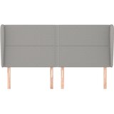  Uzglavlje s ušima svjetlosivo 203x23x118/128 cm od tkanine | shoptok.hr
