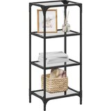 vidaXL Stalak za pohranu s prozirnom površinom 40 x 30 x 95 cm čelični | shoptok.hr