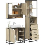 vidaXL 3-dijelni set kupaonskog namještaja boja hrasta sonome drveni | shoptok.hr