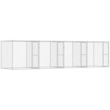 vidaXL Pasja kletka srebrna 800 x 200 x 200 cm Cinkana jeklena - - Srebrna - 75.25 - 800 x 200 x 200 cm - 2025- | Shoptok.si