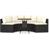  5-dijelni set vrtnih sofa od poliratana s jastucima crni | shoptok.hr