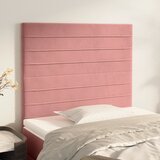  Uzglavlje ružičasto 90x5x118/128 cm baršunasto | shoptok.hr