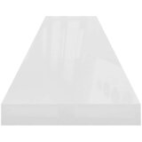  Plutajuće zidne police 2 kom sjajne bijele 120x23,5x3,8 cm MDF | Eponuda.ba