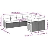 vidaXL 8-dijelni set vrtnih sofa od poliratana s jastucima sivi | shoptok.hr