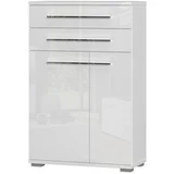 cipelarnik PIANO-CPL22 - kolekcija piano - kristalno bela hg lak/kristalno bela hg lak - 76x117x36 cm
