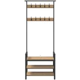 vidaXL Vješalica za kapute s policom hrast artisan 75 x 34 x 184 cm | shoptok.hr