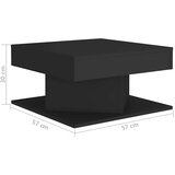  Stolić za kavu crni 57 x 57 x 30 cm od konstruiranog drva | Eponuda.ba