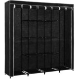  Ormar s 4 odjeljka crni 175 x 45 x 170 cm | shoptok.hr