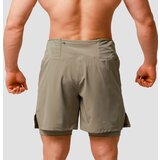 GymBeam šorc za trčanje pulse 2u1 vetiver