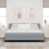 Krevet s opruga kutije Svjetlosiva 180 x 200 cm tkanina | Eponuda.com