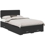  Konstrukcija postelje Črna 135 x 190 cm Konstruiran les, (5000102971) | Shoptok.si
