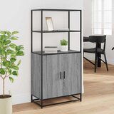 Visoka ploča siva Sonoma 68x35x139 cm Konstruirano drvo i metal | shoptok.hr