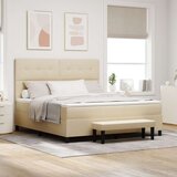  Krevet s podnicom s madracem i klupom krem 180x200 cm tkanina | shoptok.hr
