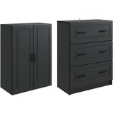  Set ormara 2 pcs Crna 66 x 34,5 x 87 cm Konstruirano drvo | Eponuda.ba