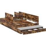 Krevet s prostorom za pohranu dimljeni hrast 120x200 cm | shoptok.hr