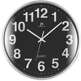 Lowell stenska ura 35cm, 00816N, okrogla, črna, abs | Shoptok.si