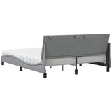 Krevet s madracem Hanko svjetlosiva 160x200 cm tkanina | Eponuda.com