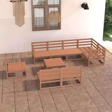  9-dijelna vrtna garnitura od masivne borovine smeđa boja meda Cijene