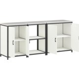 vidaXL Kuhinjski komplet za shranjevanje 3 pcs Bela 210 x 50 x 92 cm | Shoptok.si