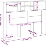 vidaXL Uzglavni ormarić staro drvo 140x19x103 5 cm | shoptok.hr