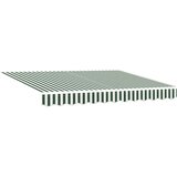 vidaXL Tkanina za tende s Zelena i bijela 350 x 250 cm Poliester | shoptok.hr