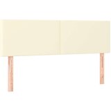  Boxspring - Krevet s oprugama i madracem krem 140 x 190 cm od umjetne kože - Krema 140 x 190 cm Gladak dizajn | shoptok.hr