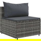  8-dijelna vrtna garnitura od poliratana s jastucima siva | shoptok.hr